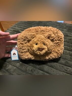Jellycat Bartholomew Bear Pouch Purse BNWT + tag protector + dustbag
